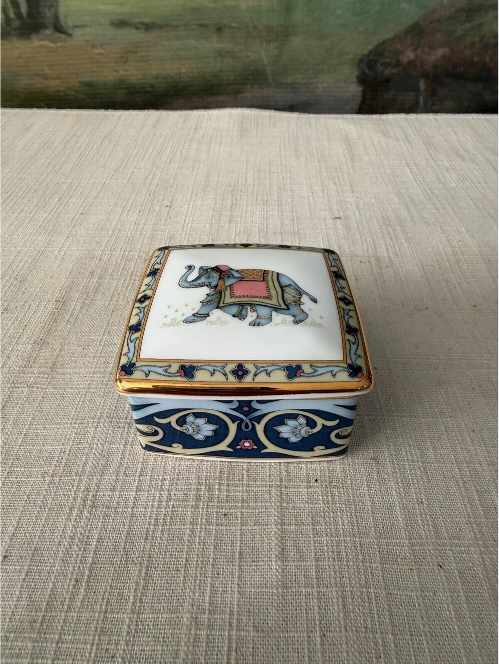 Wedgwood Elephant Porcelain Trinket Box